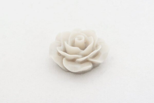 Rose aus Kunstharz Beige, 20mm