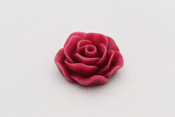Rose aus Kunstharz Rubin, 20mm